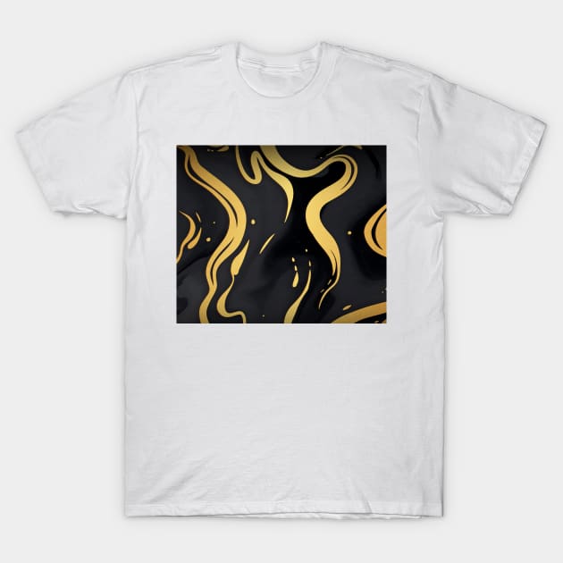 Gold lines T-Shirt by daghlashassan